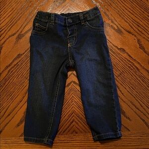 Carter's Navy Blue Denim Jeans with Elastic Waist- size 24m, EUC